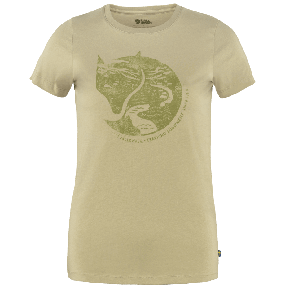 Fashion Arctic Fox Print T-Shirt W Hot New - Fjällräven
