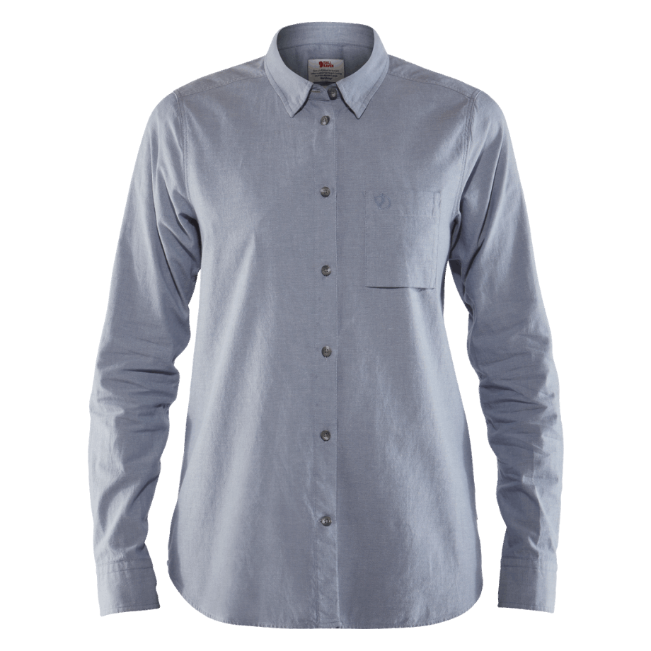 Övik Chambray Shirt Ls W Fog Hot New - Fjällräven