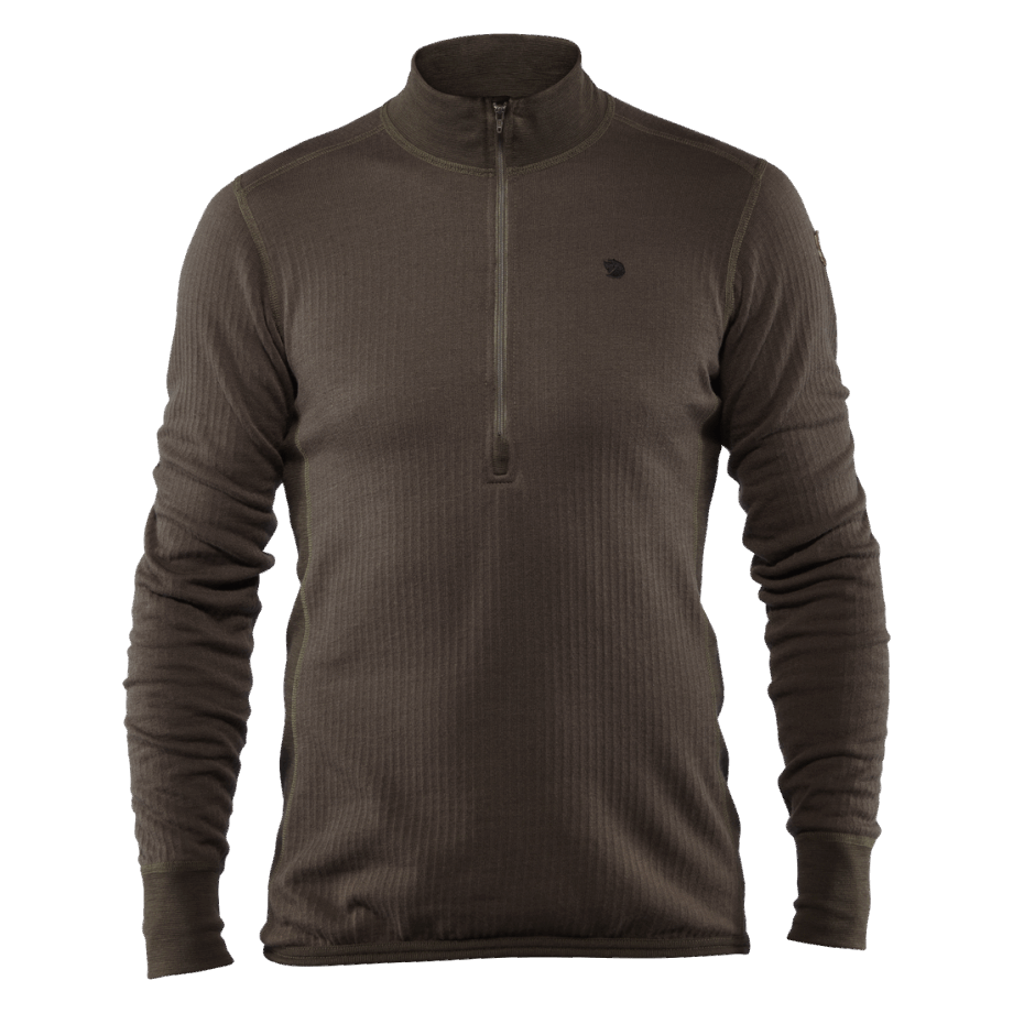 Värmland Woolterry Half Zip M Hot New - Fjällräven Dark Olive