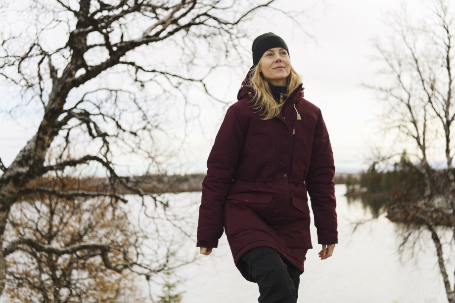 Dark Garnet Singi Wool Padded Parka W Hot New - Fjällräven Brand