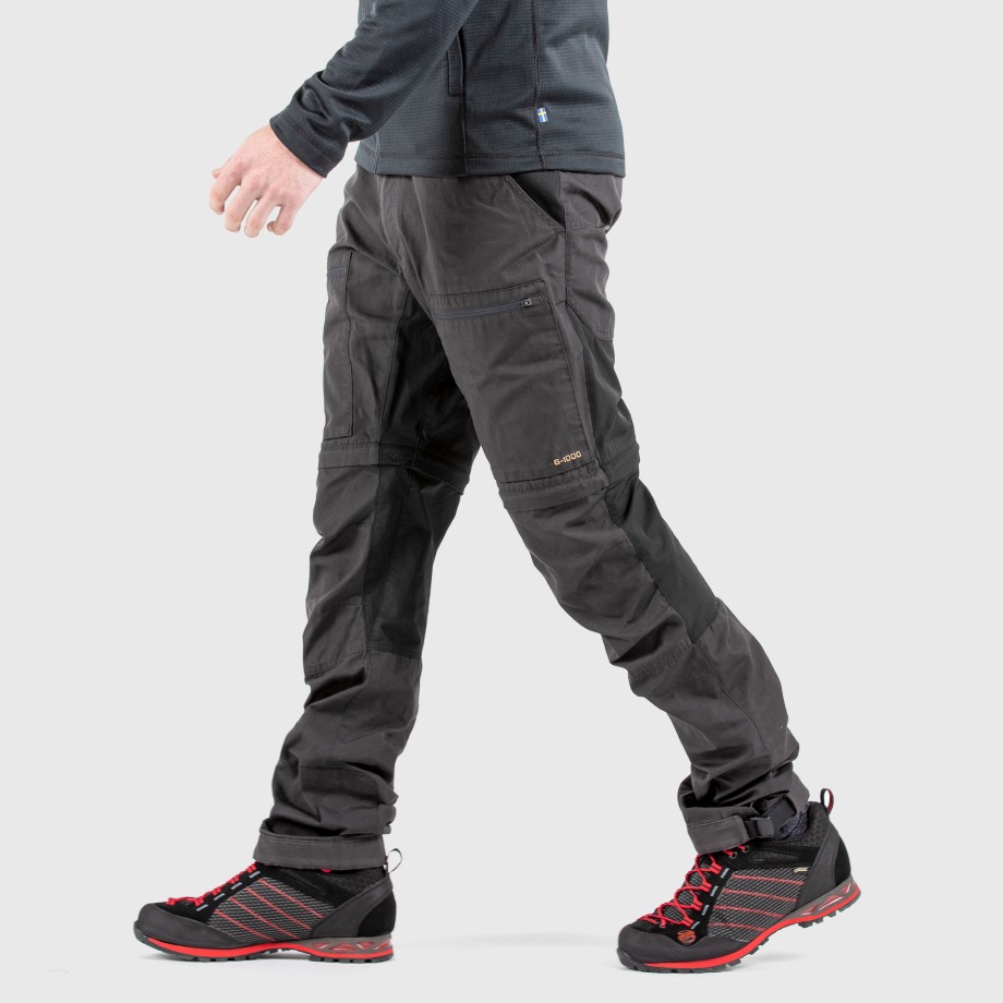 Hot New - Fjällräven Dark Grey-Black Abisko Lite Trekking Zip-Off M Reg