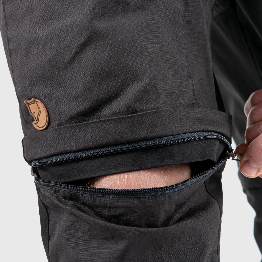 Hot New - Fjällräven Dark Grey-Black Abisko Lite Trekking Zip-Off M Reg