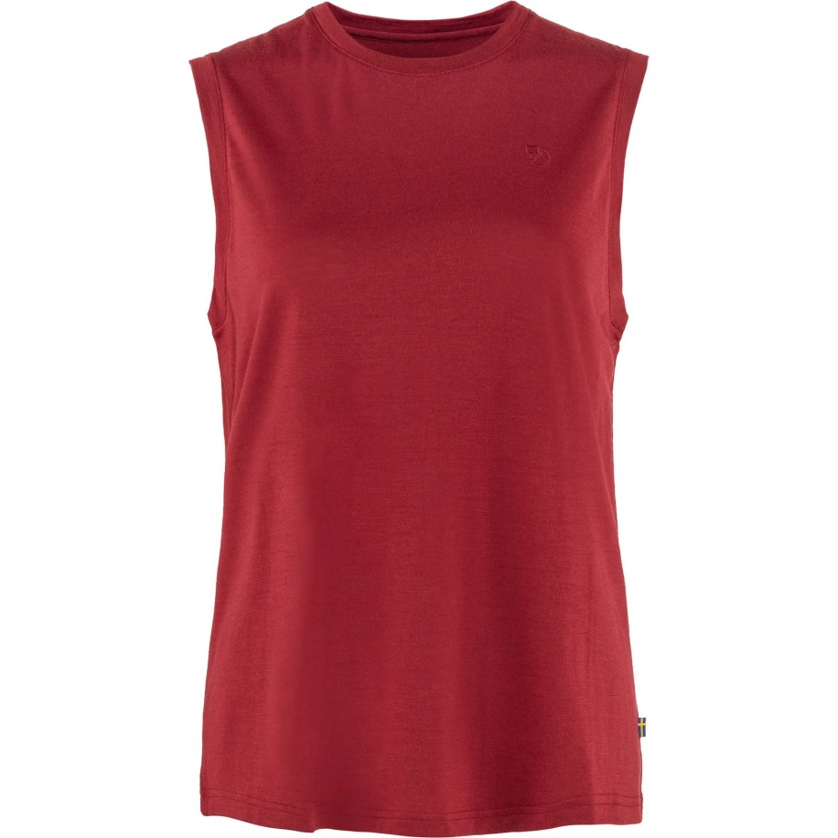 Abisko Wool Tank Top W Hot New - Fjällräven Pomegranate Red