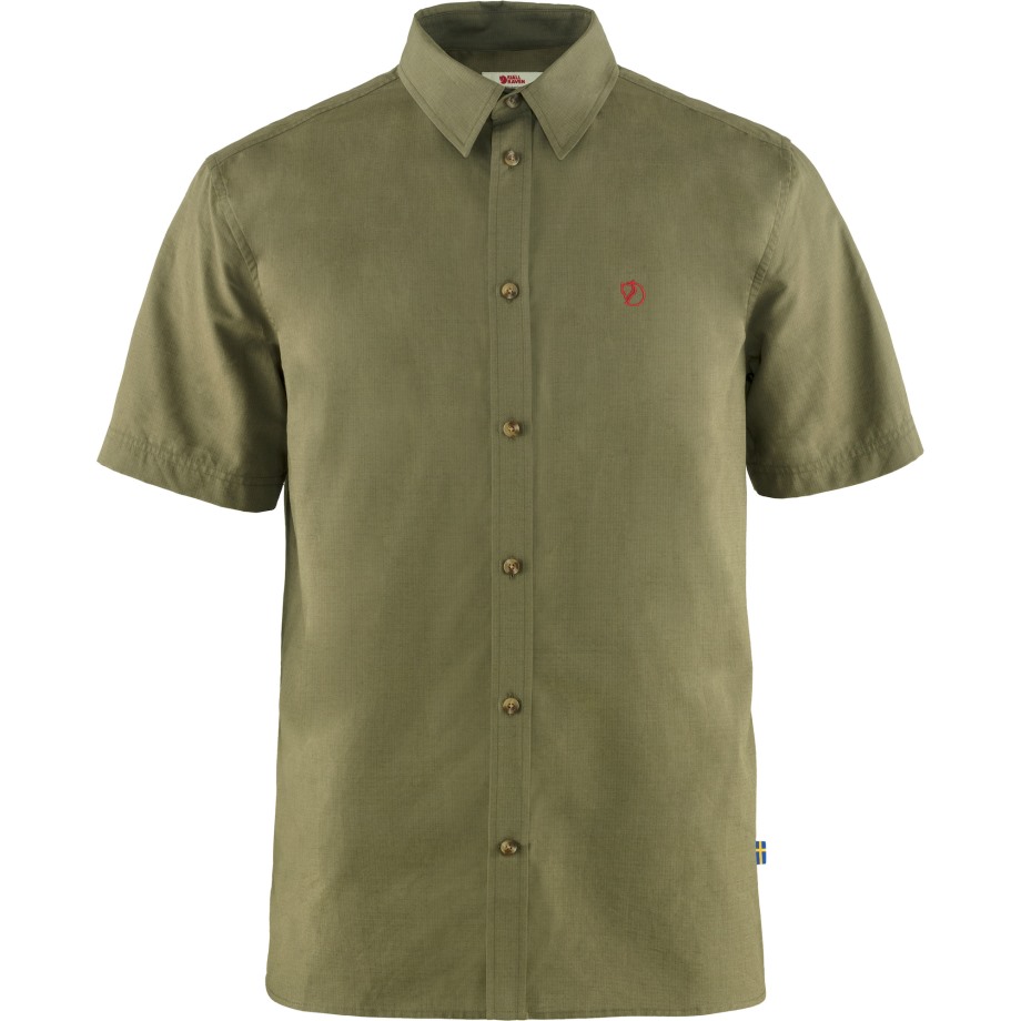 Övik Lite Shirt Ss M Hot New - Fjällräven Green