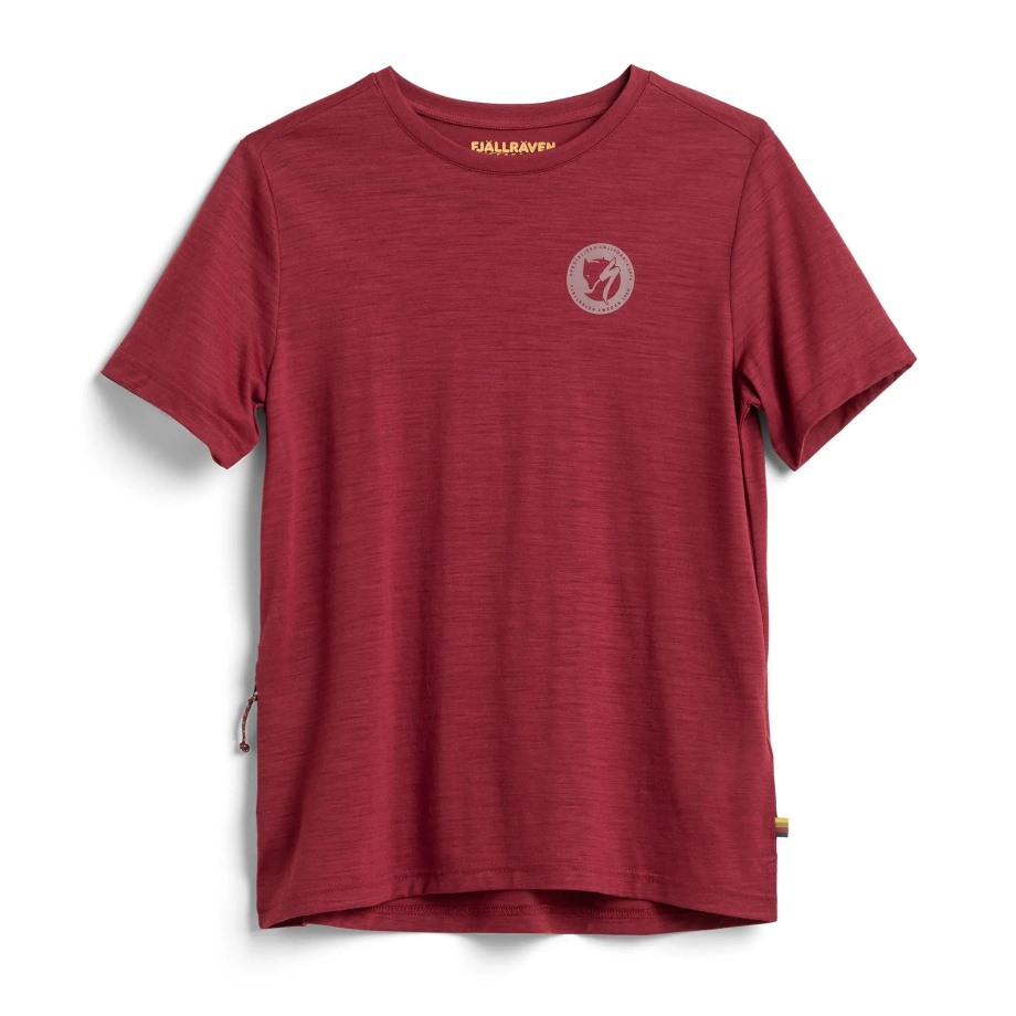 Hot New - Fjällräven Pomegranate Red S/F Wool T-Shirt W