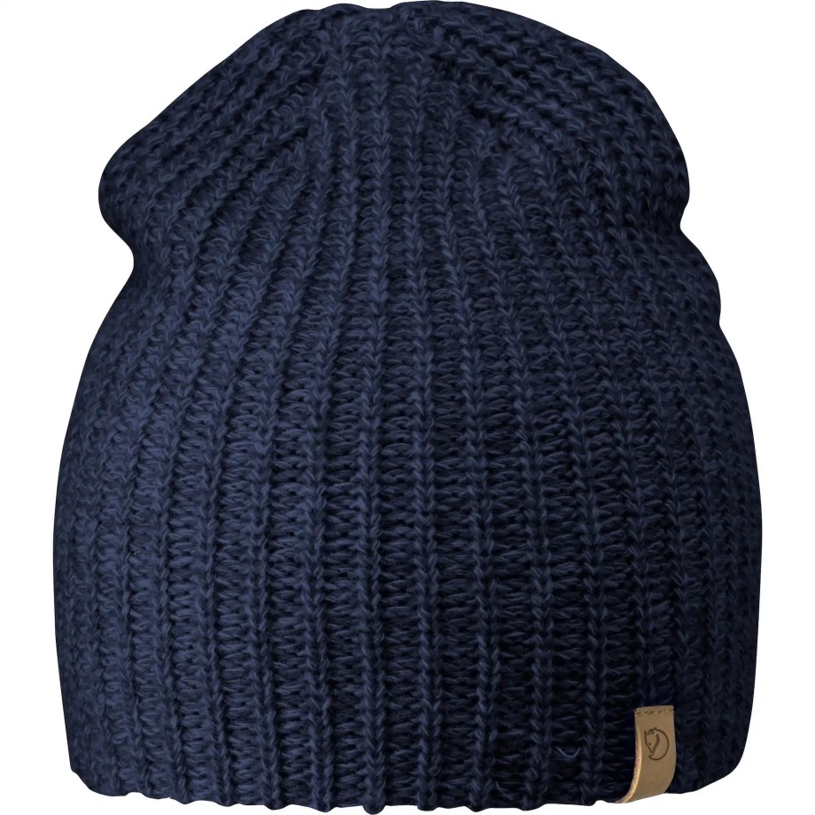 Fashion Övik Melange Beanie Navy Hot New - Fjällräven