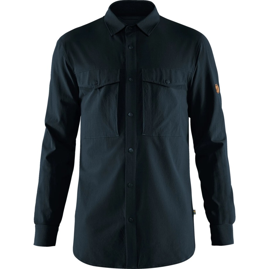 Abisko Trekking Shirt M Dark Navy Hot New - Fjällräven
