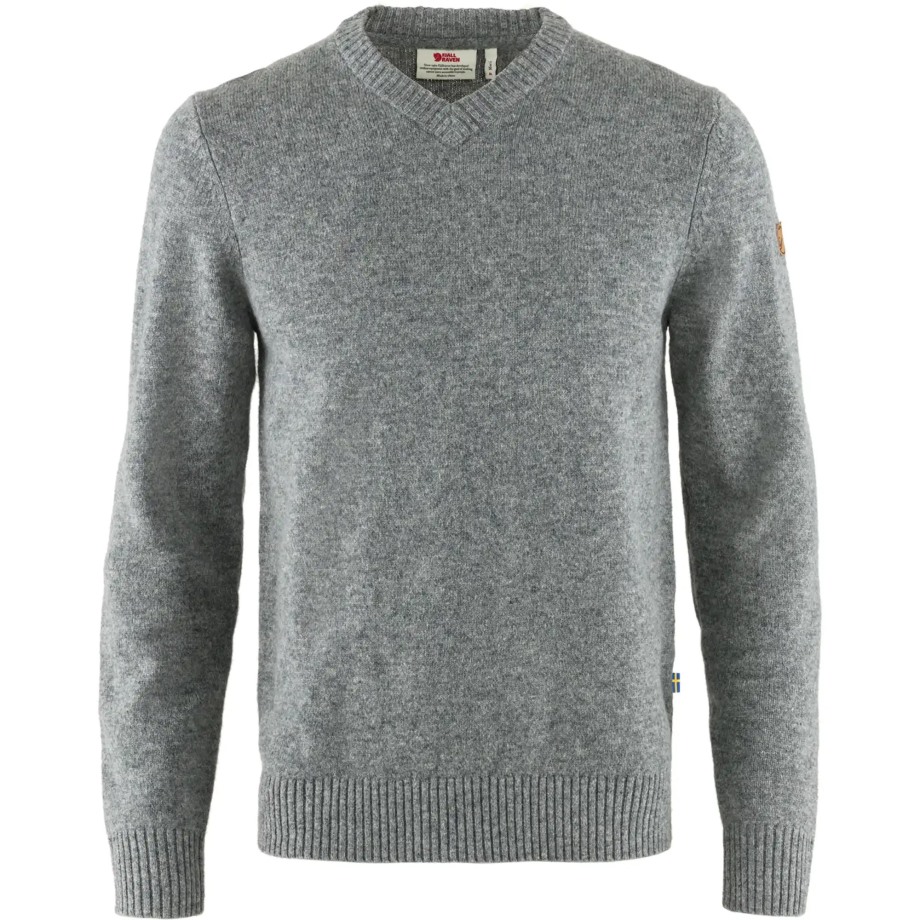 Grey Övik V-Neck Sweater M Hot New - Fjällräven