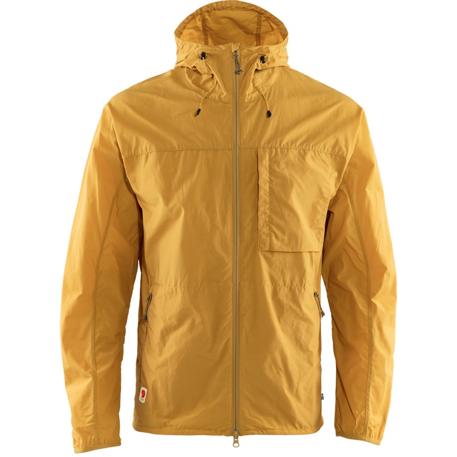 High Coast Wind Jacket M Ochre Hot New - Fjällräven