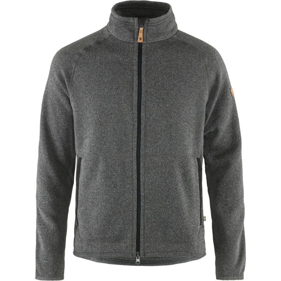 Dark Grey Övik Fleece Zip Sweater M Hot New - Fjällräven