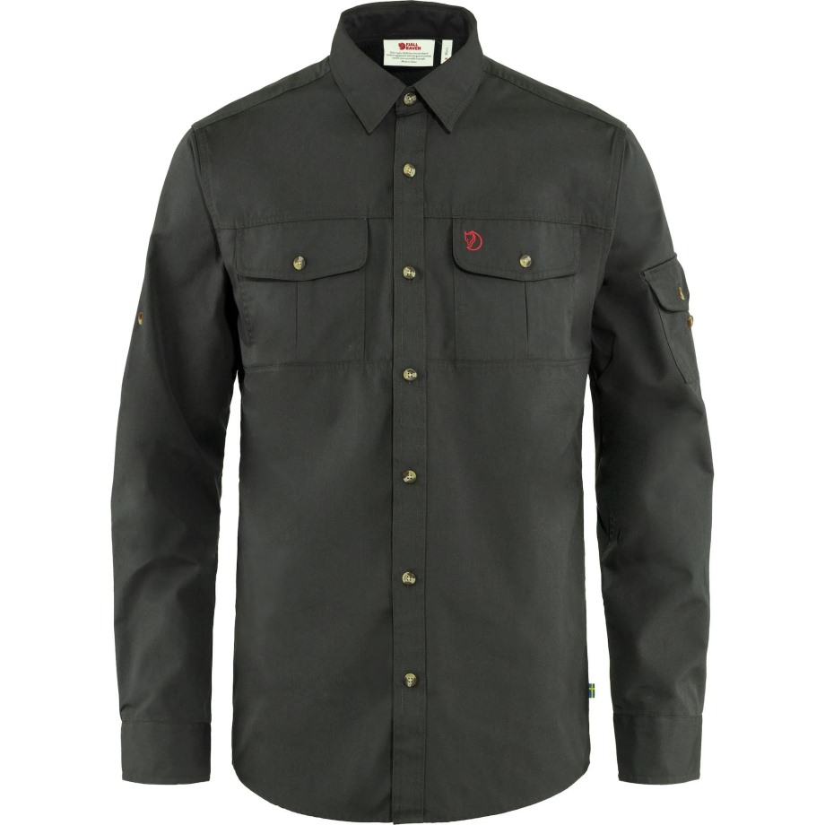 Dark Grey Singi Trekking Shirt Ls M Hot New - Fjällräven