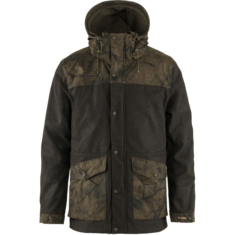 Värmland Wool Jacket M Hot New - Fjällräven Dark Olive-Dark Olive Camo
