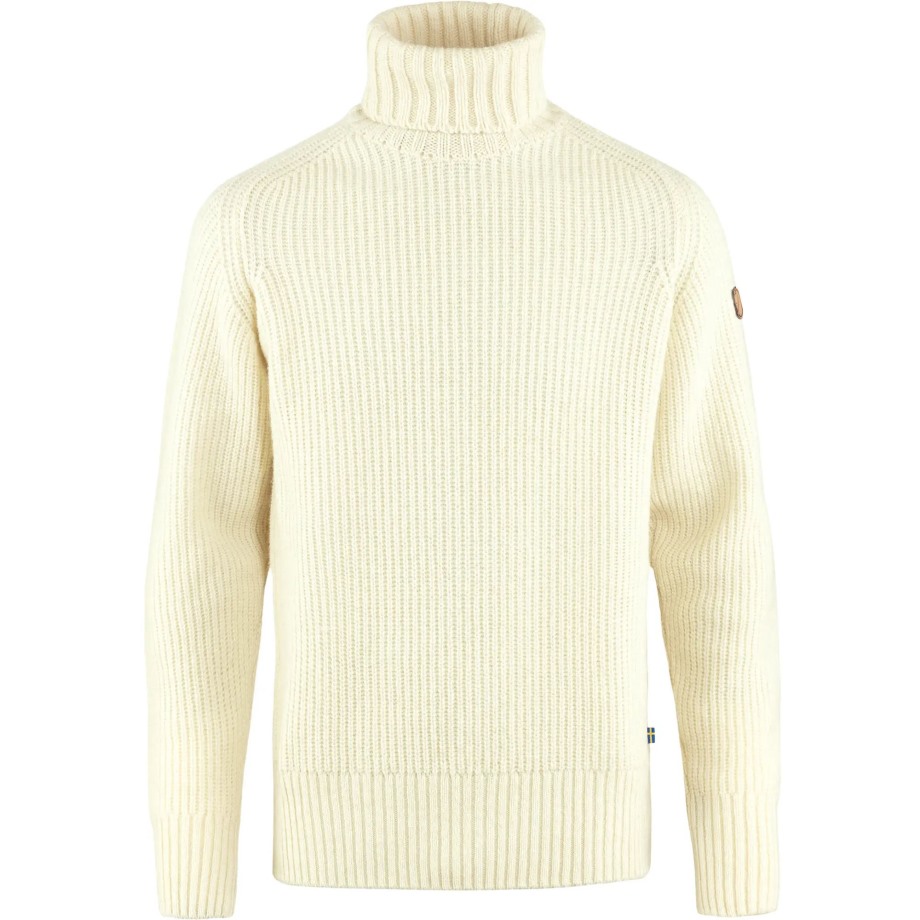 Chalk White Hot New - Fjällräven Övik Roller Neck Sweater M