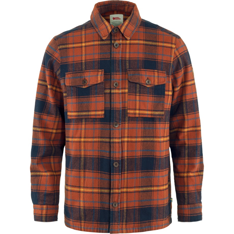 Autumn Leaf-Dark Navy Övik Lite Padded Shirt M Hot New - Fjällräven