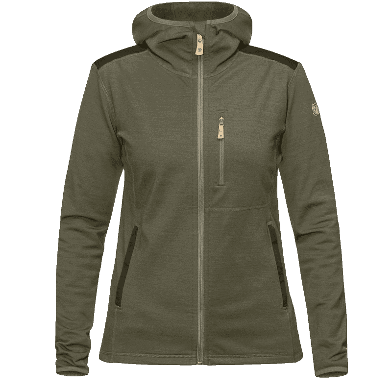 Laurel Green-Deep Forest Keb Fleece Hoodie W - L Green - D Forest Hot New - Fjällräven