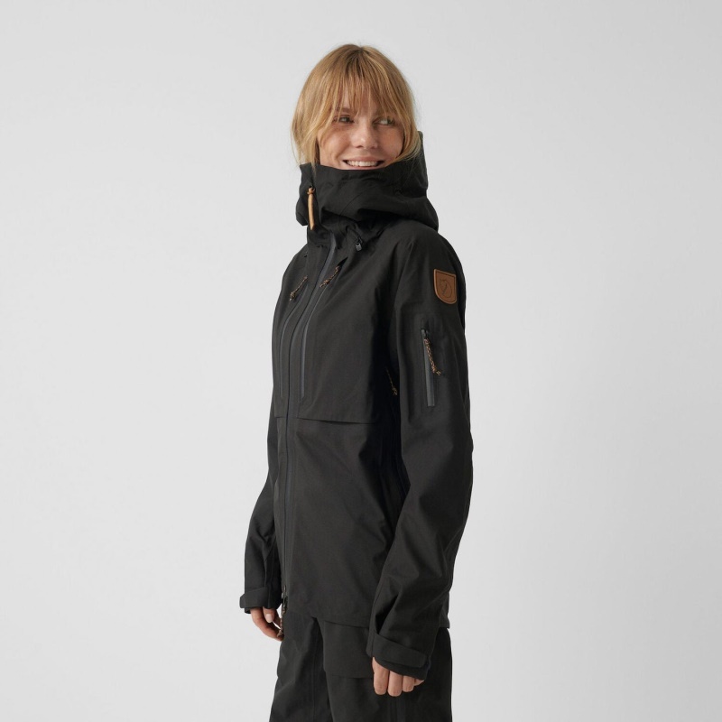 Keb Eco-Shell Jacket W - Black Hot New - Fjällräven Black