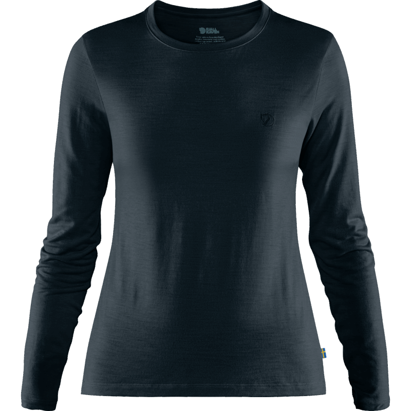 Abisko Wool Ls W Dark Navy Hot New - Fjällräven