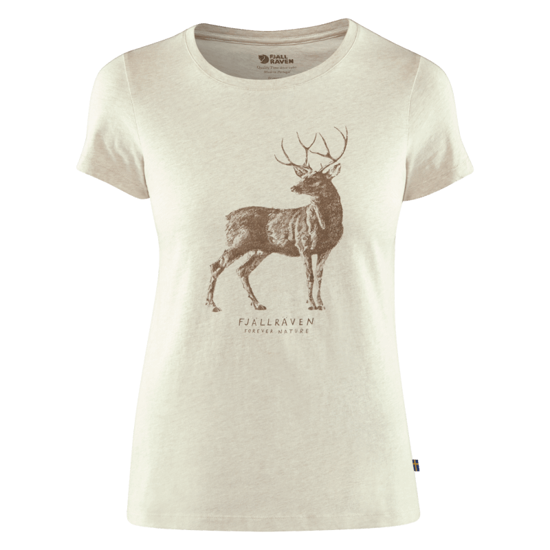 Limestone Hot New - Fjällräven Deer Print T-Shirt W