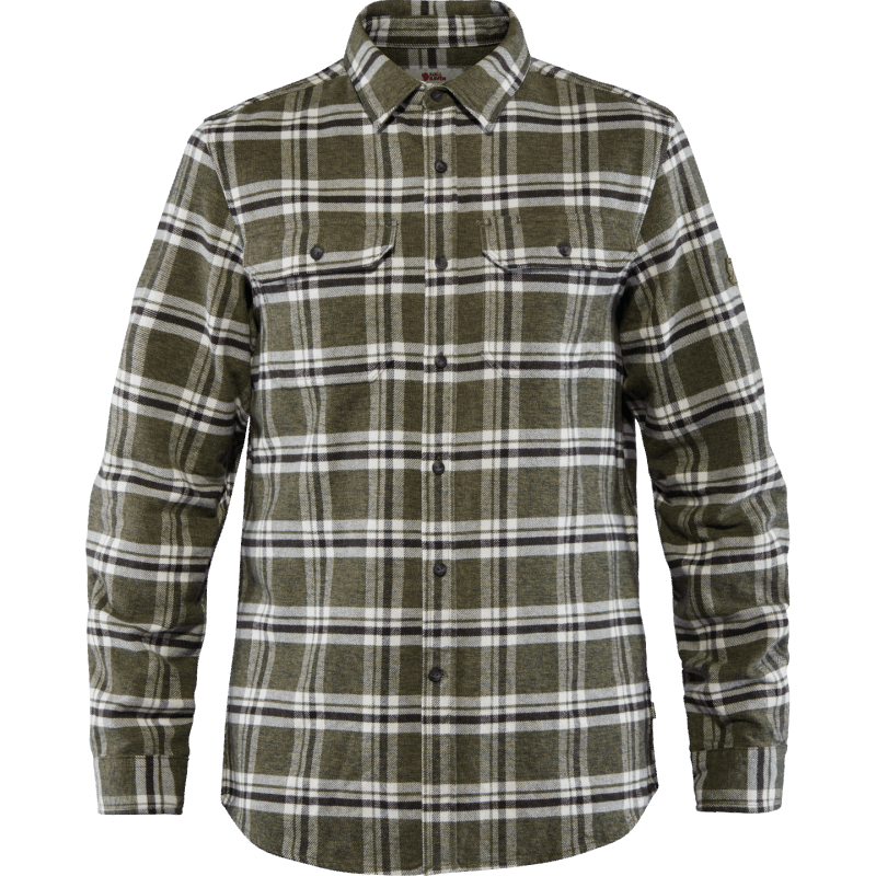 Övik Heavy Flannel Shirt M - Deep Forest Hot New - Fjällräven Deep Forest