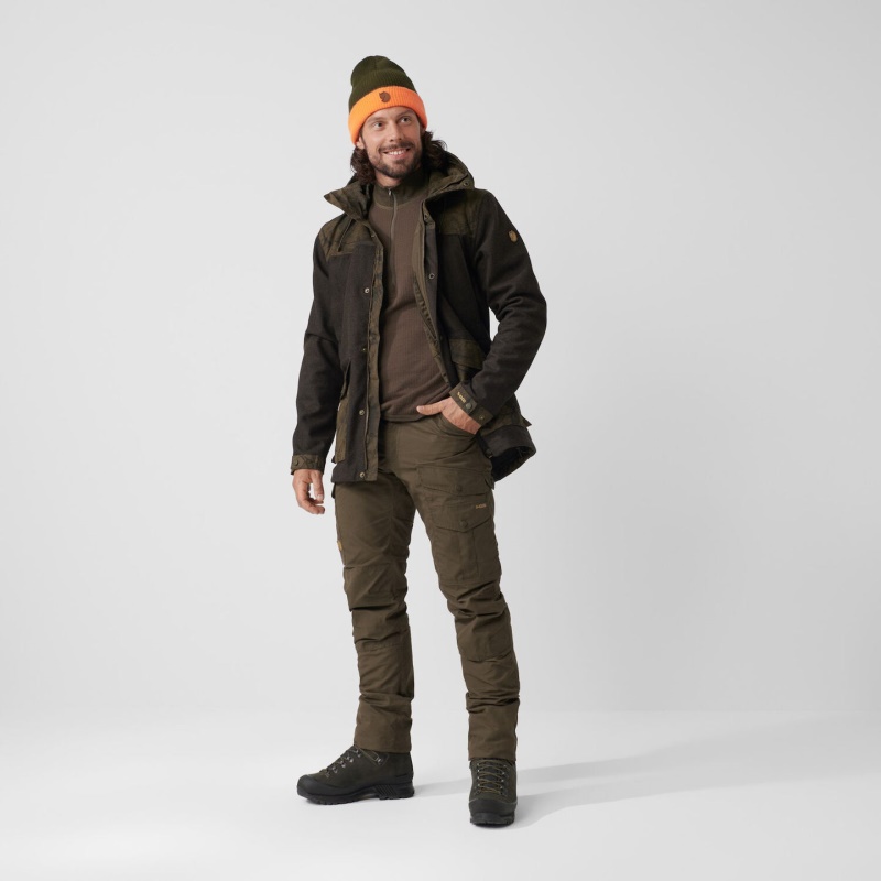 Dark Olive Barents Pro Hunting Trousers M Hot New - Fjällräven