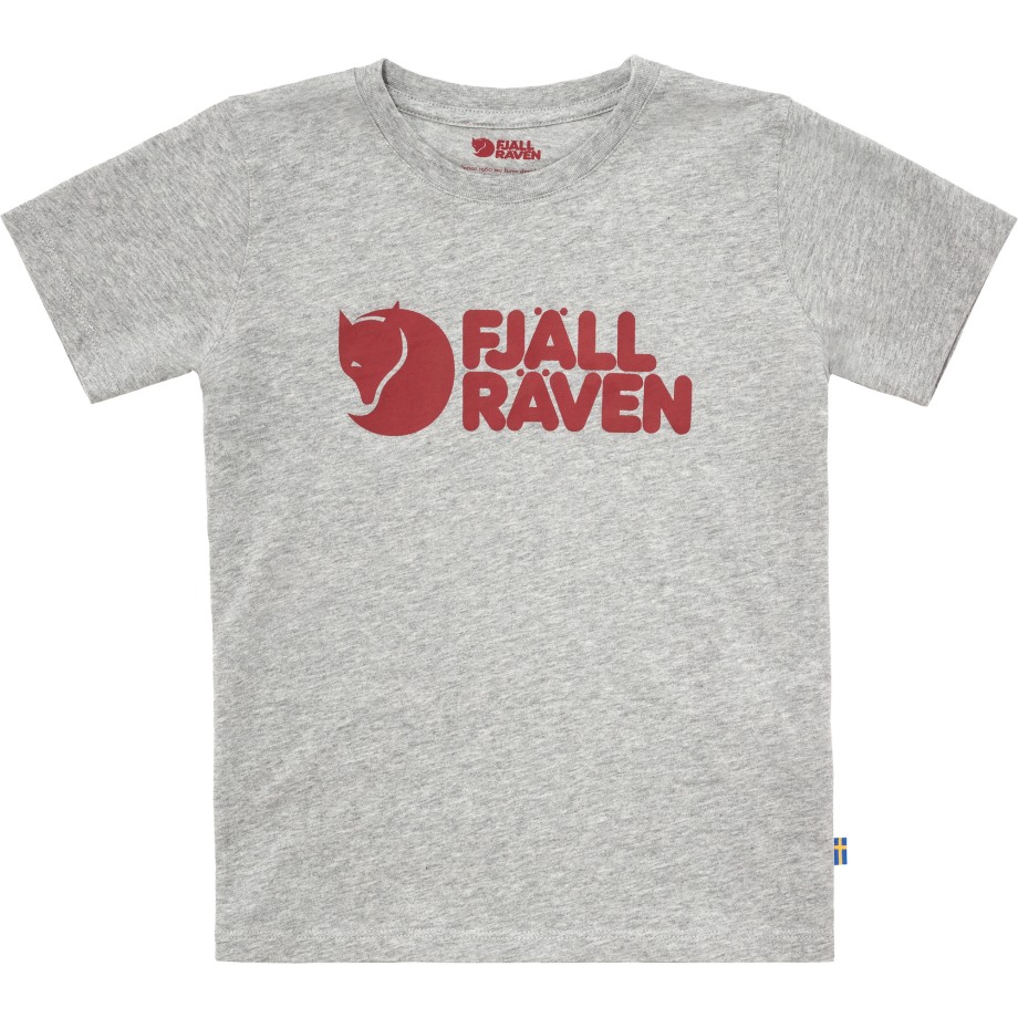 Hot New - Fjällräven Kids Logo T-Shirt Grey-Melange