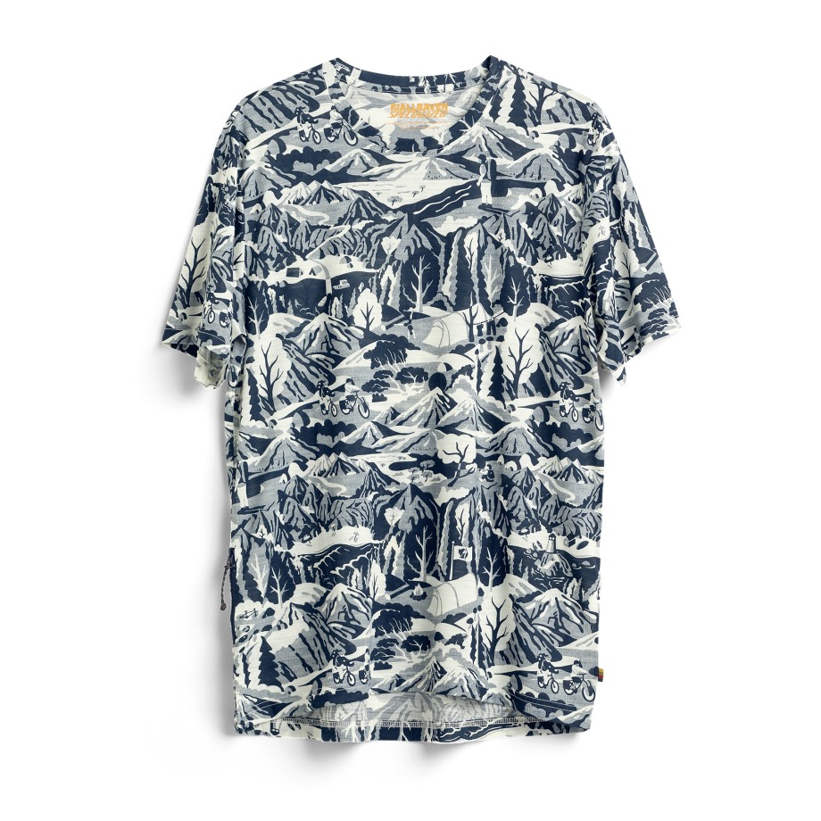 Hot New - Fjällräven Navy-Eggshell S/F Wool Caliswe T-Shirt M