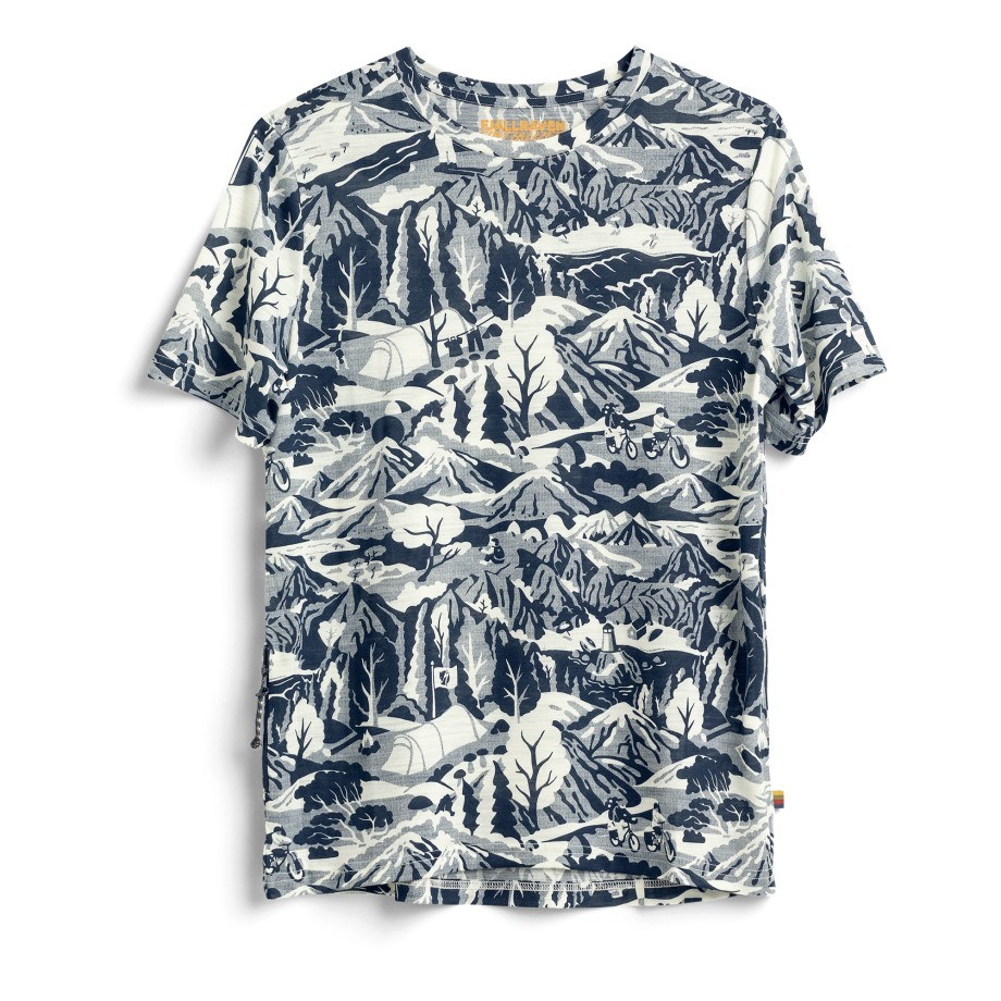 Hot New - Fjällräven S/F Wool Caliswe T-Shirt W Navy-Eggshell