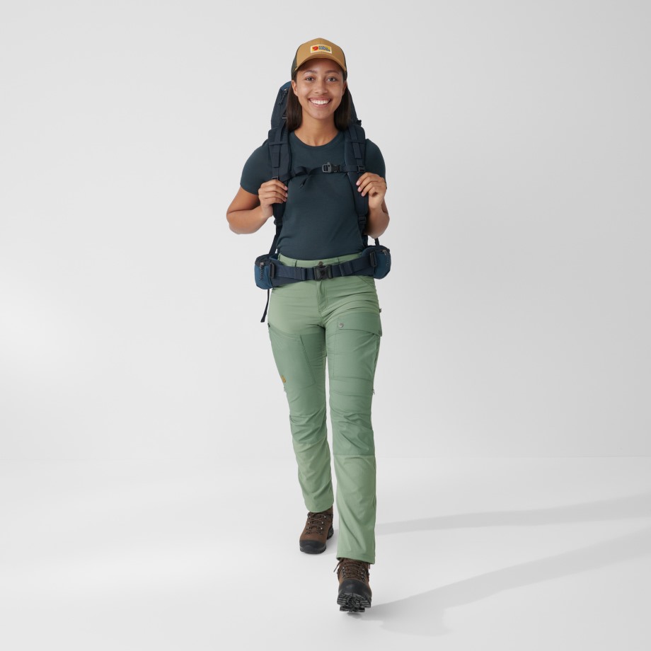 Abisko Midsummer Trousers W Short Hot New - Fjällräven Mineral Blue-Clay Blue