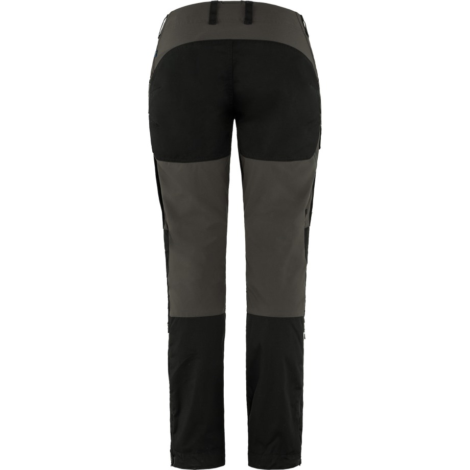 Black-Stone Grey Keb Trousers Curved W Short Hot New - Fjällräven