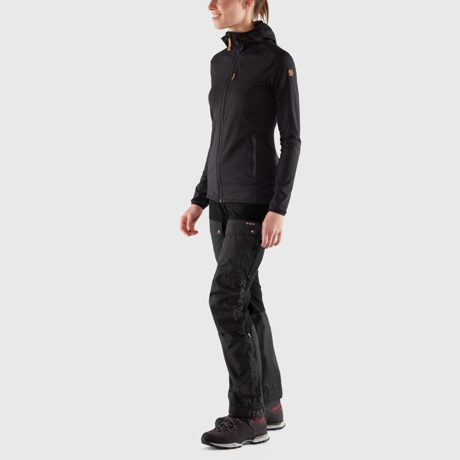 Black-Stone Grey Keb Trousers Curved W Short Hot New - Fjällräven