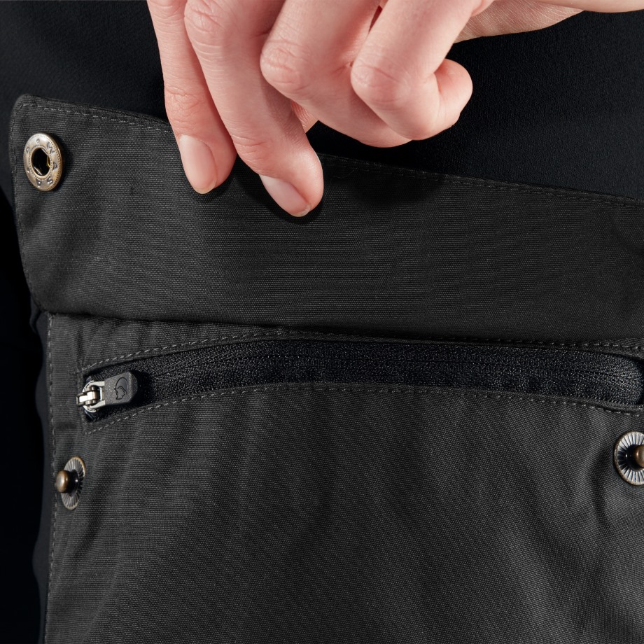 Black-Stone Grey Keb Trousers Curved W Short Hot New - Fjällräven