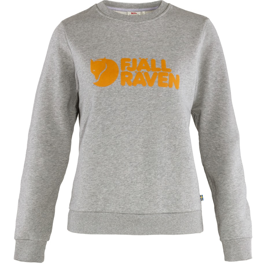 Hot New - Fjällräven Logo Sweater W Grey-Melange
