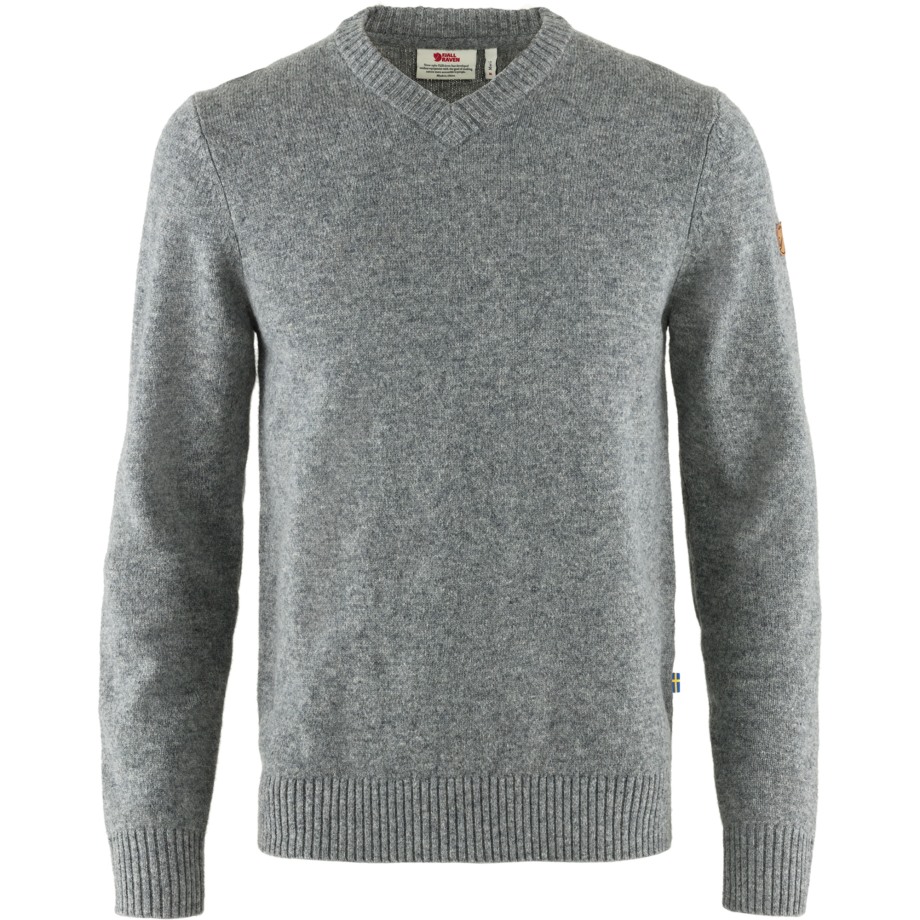 Grey Hot New - Fjällräven Övik V-Neck Sweater M