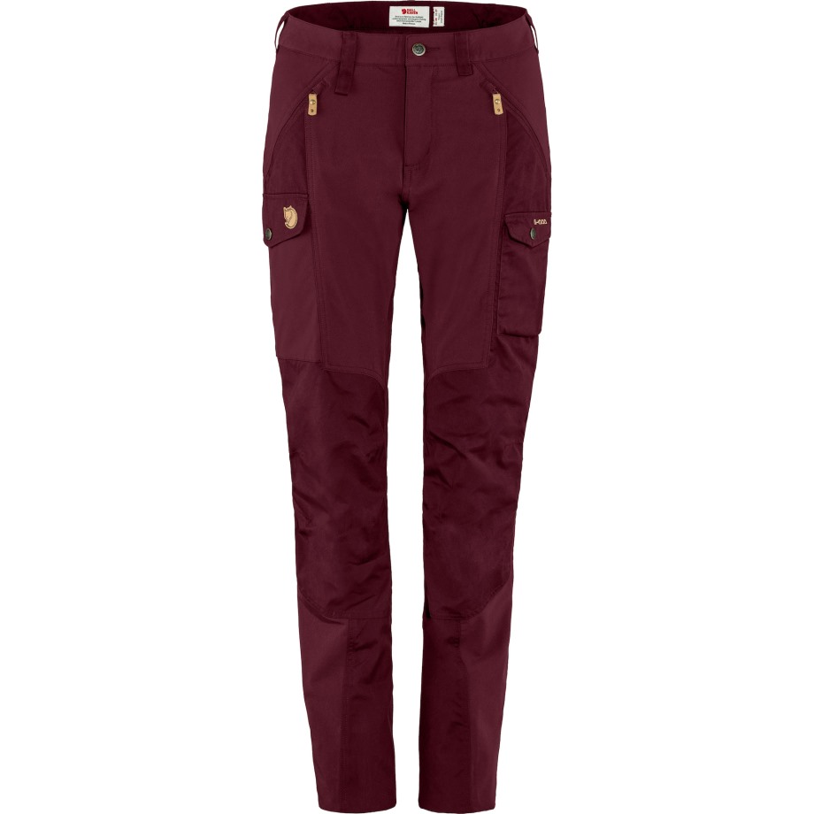 Nikka Trousers Curved W Long Hot New - Fjällräven Dark Garnet