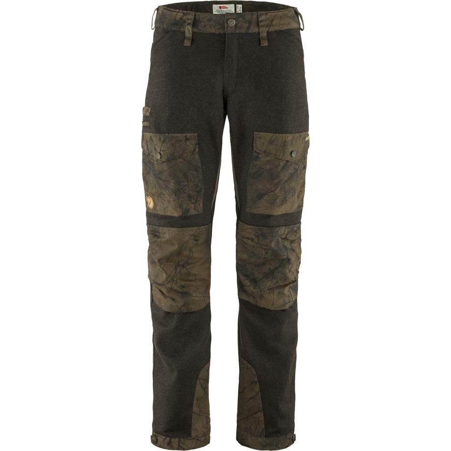 Hot New - Fjällräven Dark Olive-Dark Olive Camo Värmland Wool Trousers M