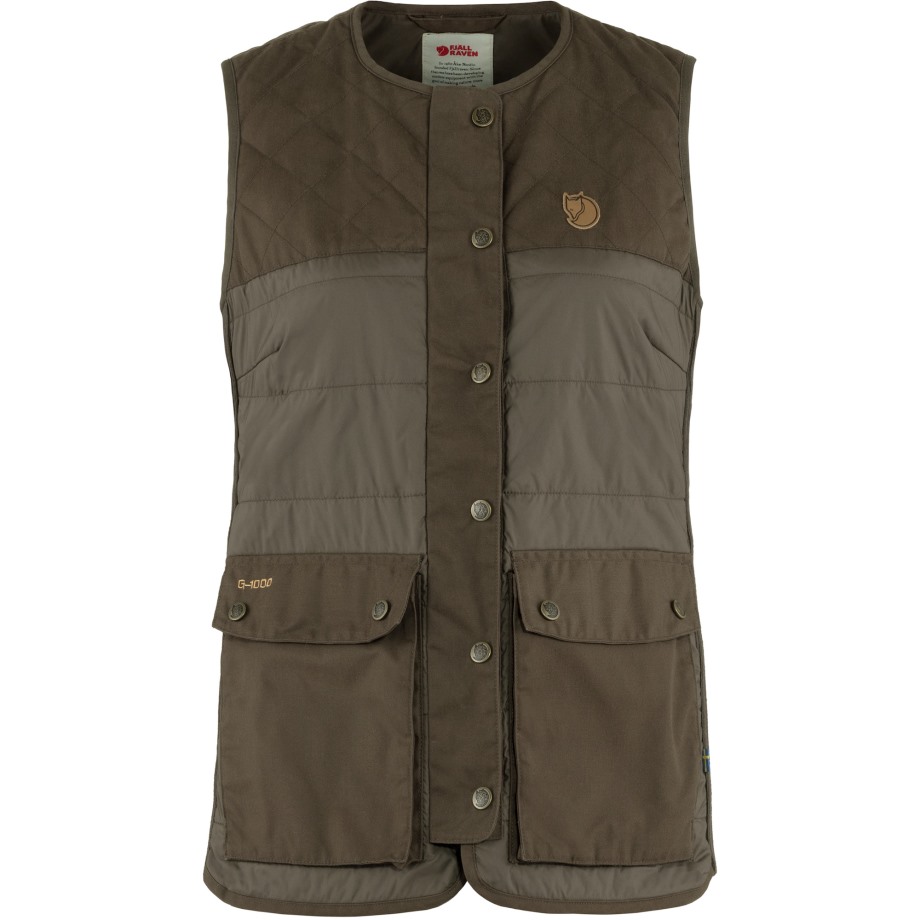 Hot New - Fjällräven Dark Olive Forest Wool Padded Vest W