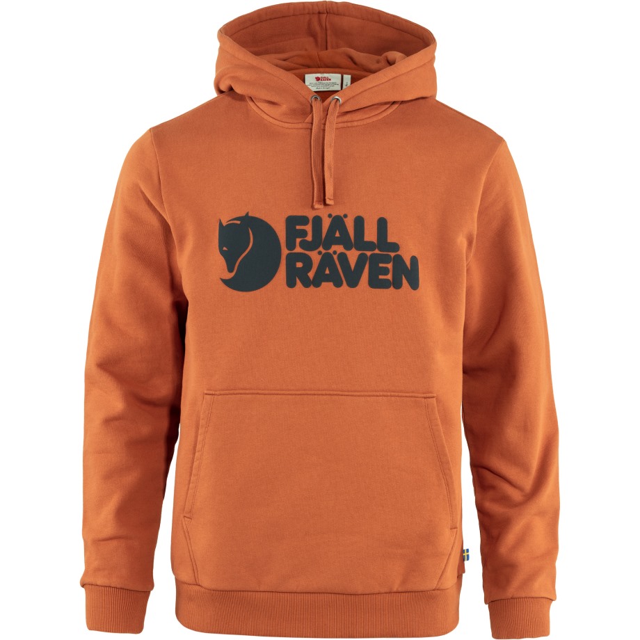 Terracotta Brown Hot New - Fjällräven Logo Hoodie M