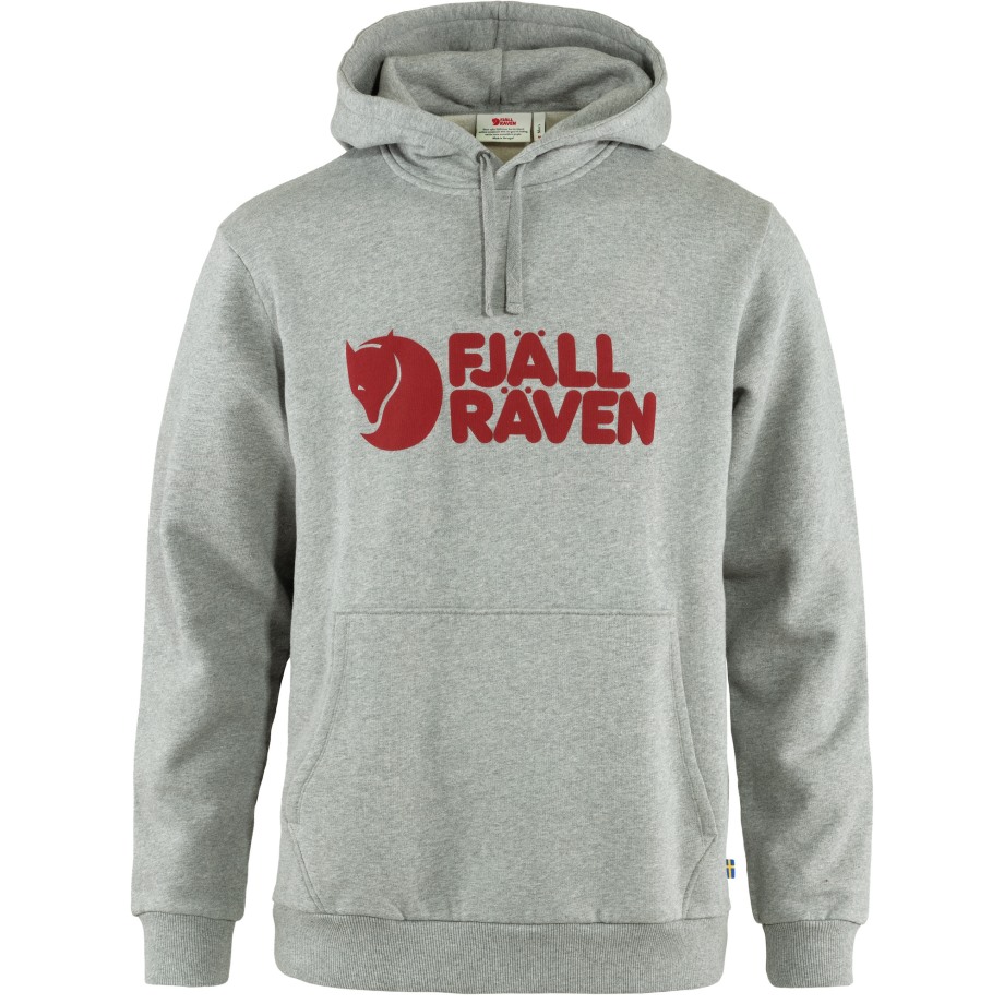 Logo Hoodie M Hot New - Fjällräven Grey-Melange
