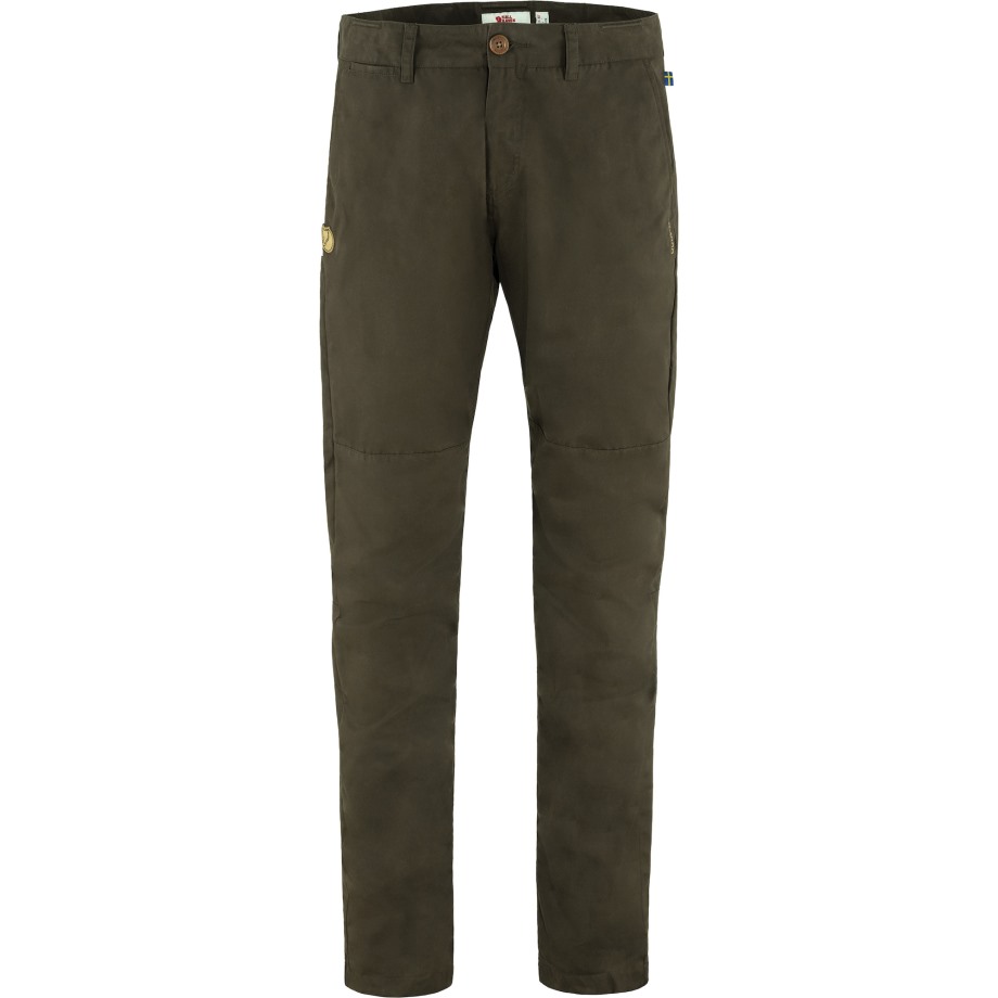 Srmland Tapered Trousers M Long Dark Olive Hot New - Fjällräven