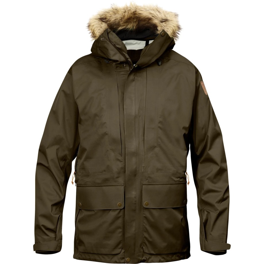 Keb Eco-Shell Parka M Dark Olive Hot New - Fjällräven