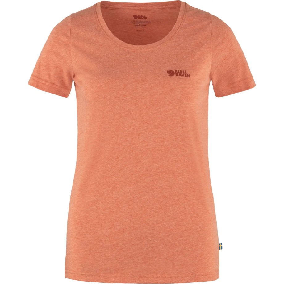 Hot New - Fjällräven Rowan Red-Melange Logo T-Shirt W