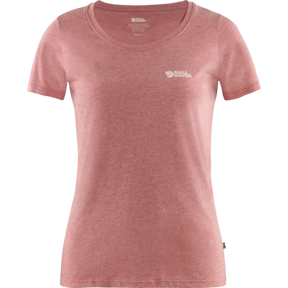 Logo T-Shirt W Raspberry Red-Melange Hot New - Fjällräven