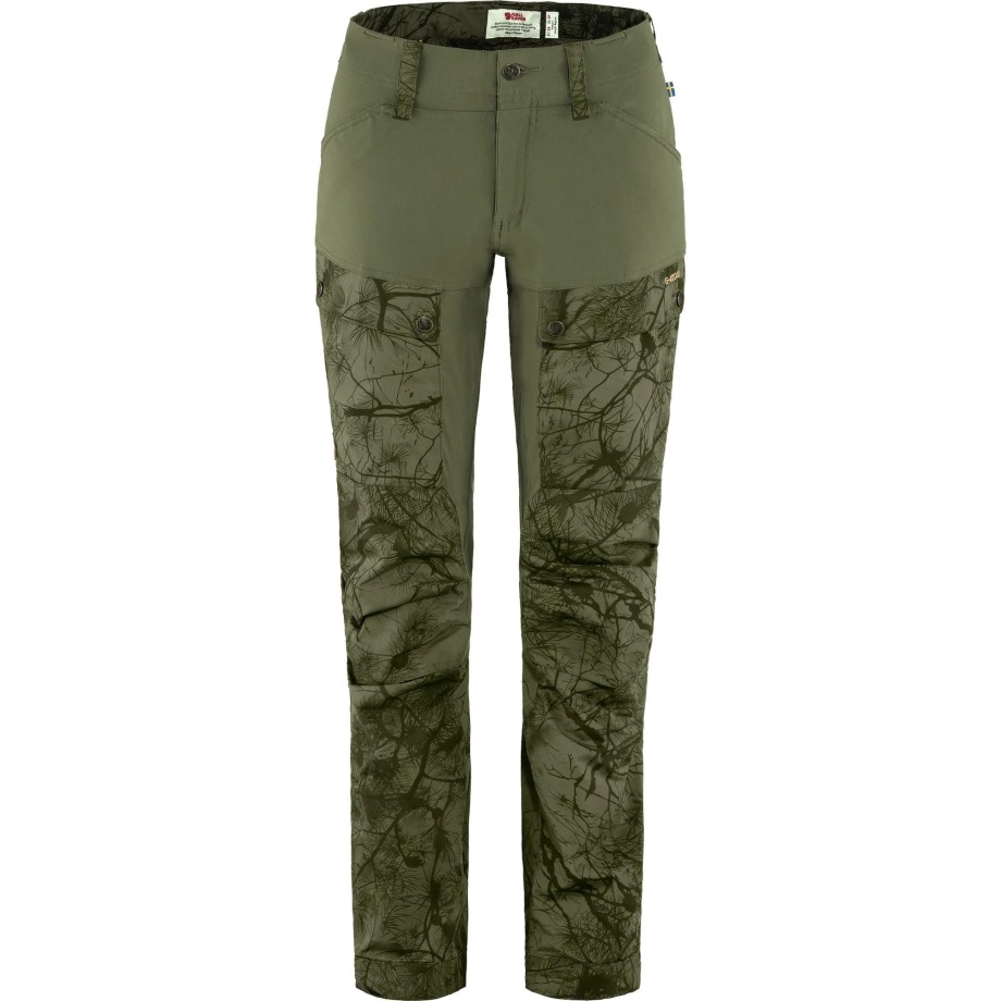 Keb Trousers W Reg Hot New - Fjällräven Green Camo-Laurel Green
