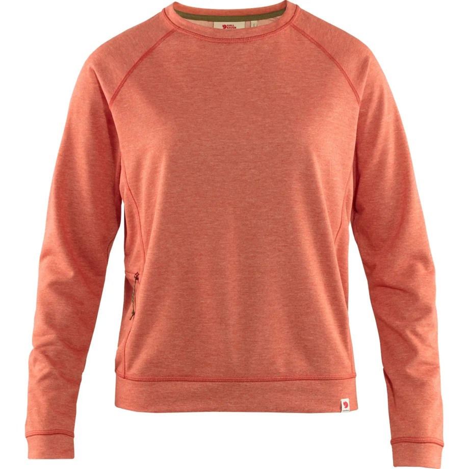 High Coast Lite Sweater W Hot New - Fjällräven Rowan Red